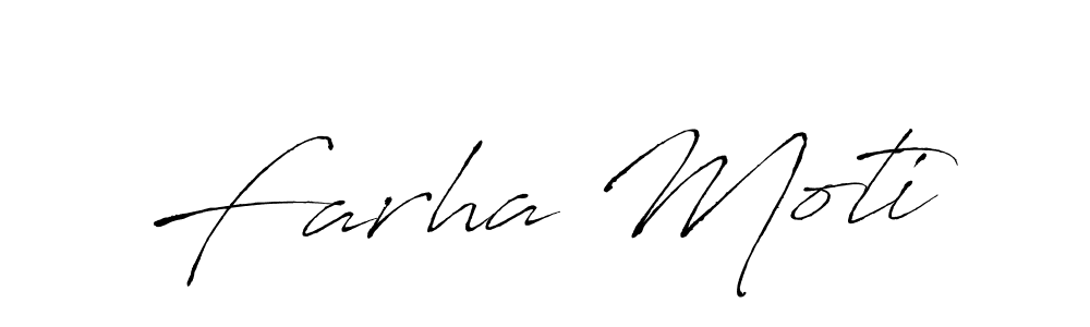 Farha Moti stylish signature style. Best Handwritten Sign (Antro_Vectra) for my name. Handwritten Signature Collection Ideas for my name Farha Moti. Farha Moti signature style 6 images and pictures png