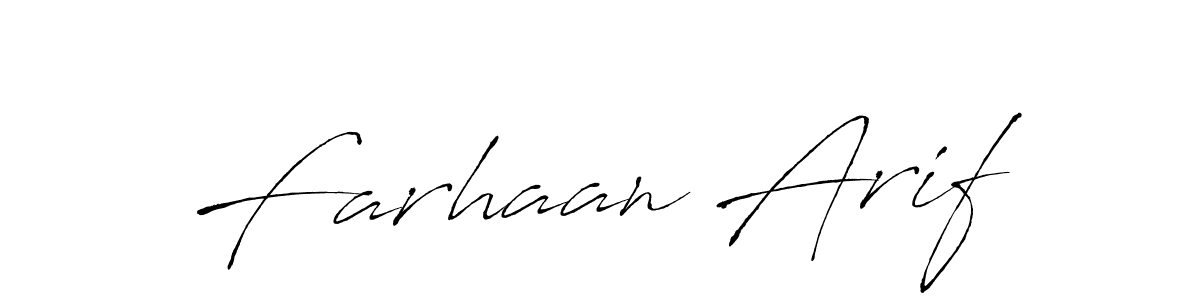 Create a beautiful signature design for name Farhaan Arif. With this signature (Antro_Vectra) fonts, you can make a handwritten signature for free. Farhaan Arif signature style 6 images and pictures png