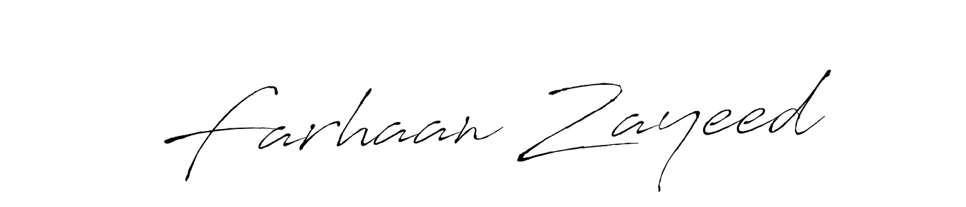Create a beautiful signature design for name Farhaan Zayeed. With this signature (Antro_Vectra) fonts, you can make a handwritten signature for free. Farhaan Zayeed signature style 6 images and pictures png
