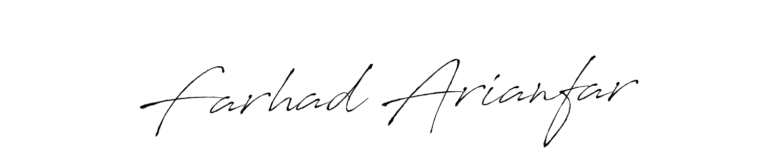 Create a beautiful signature design for name Farhad Arianfar. With this signature (Antro_Vectra) fonts, you can make a handwritten signature for free. Farhad Arianfar signature style 6 images and pictures png