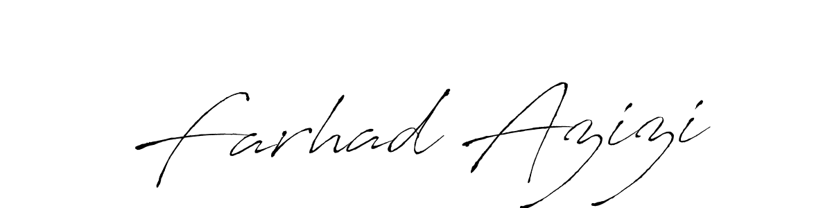 Design your own signature with our free online signature maker. With this signature software, you can create a handwritten (Antro_Vectra) signature for name Farhad Azizi. Farhad Azizi signature style 6 images and pictures png