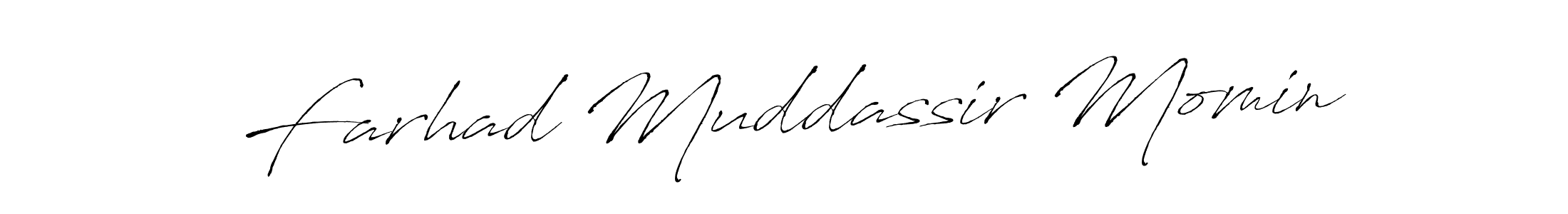 Also we have Farhad Muddassir Momin name is the best signature style. Create professional handwritten signature collection using Antro_Vectra autograph style. Farhad Muddassir Momin signature style 6 images and pictures png