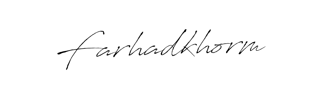 Make a short Farhadkhorm signature style. Manage your documents anywhere anytime using Antro_Vectra. Create and add eSignatures, submit forms, share and send files easily. Farhadkhorm signature style 6 images and pictures png