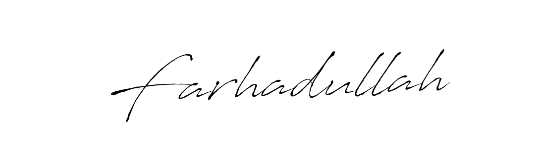 How to make Farhadullah name signature. Use Antro_Vectra style for creating short signs online. This is the latest handwritten sign. Farhadullah signature style 6 images and pictures png
