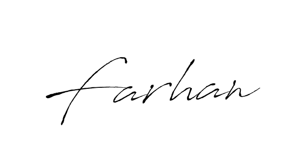 Use a signature maker to create a handwritten signature online. With this signature software, you can design (Antro_Vectra) your own signature for name Farhan. Farhan signature style 6 images and pictures png
