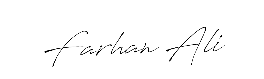 Create a beautiful signature design for name Farhan Ali. With this signature (Antro_Vectra) fonts, you can make a handwritten signature for free. Farhan Ali signature style 6 images and pictures png