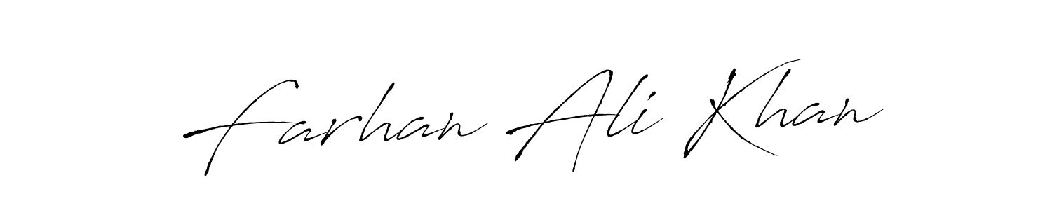 Design your own signature with our free online signature maker. With this signature software, you can create a handwritten (Antro_Vectra) signature for name Farhan Ali Khan. Farhan Ali Khan signature style 6 images and pictures png