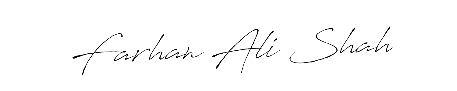 Design your own signature with our free online signature maker. With this signature software, you can create a handwritten (Antro_Vectra) signature for name Farhan Ali Shah. Farhan Ali Shah signature style 6 images and pictures png