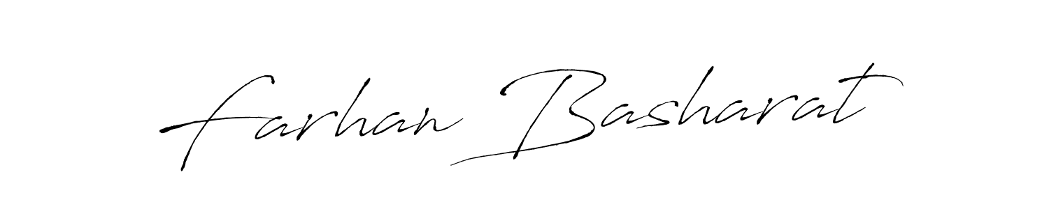 Make a beautiful signature design for name Farhan Basharat. With this signature (Antro_Vectra) style, you can create a handwritten signature for free. Farhan Basharat signature style 6 images and pictures png