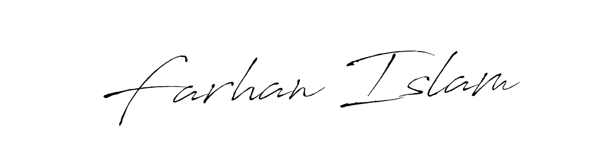 Farhan Islam stylish signature style. Best Handwritten Sign (Antro_Vectra) for my name. Handwritten Signature Collection Ideas for my name Farhan Islam. Farhan Islam signature style 6 images and pictures png