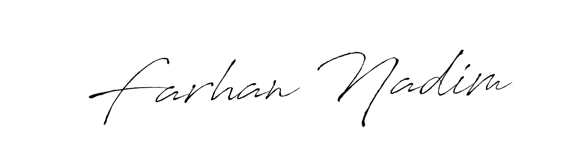 Create a beautiful signature design for name Farhan Nadim. With this signature (Antro_Vectra) fonts, you can make a handwritten signature for free. Farhan Nadim signature style 6 images and pictures png