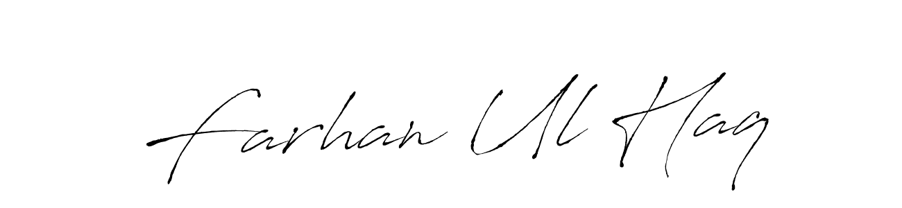 Farhan Ul Haq stylish signature style. Best Handwritten Sign (Antro_Vectra) for my name. Handwritten Signature Collection Ideas for my name Farhan Ul Haq. Farhan Ul Haq signature style 6 images and pictures png