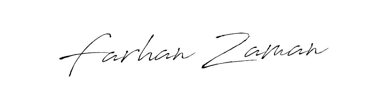 Create a beautiful signature design for name Farhan Zaman. With this signature (Antro_Vectra) fonts, you can make a handwritten signature for free. Farhan Zaman signature style 6 images and pictures png