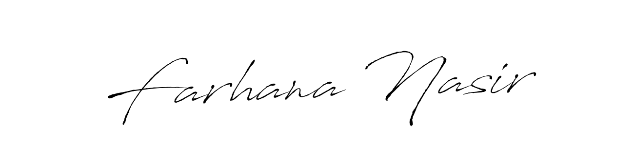 The best way (Antro_Vectra) to make a short signature is to pick only two or three words in your name. The name Farhana Nasir include a total of six letters. For converting this name. Farhana Nasir signature style 6 images and pictures png