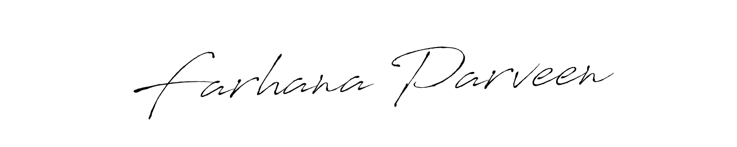 How to make Farhana Parveen signature? Antro_Vectra is a professional autograph style. Create handwritten signature for Farhana Parveen name. Farhana Parveen signature style 6 images and pictures png