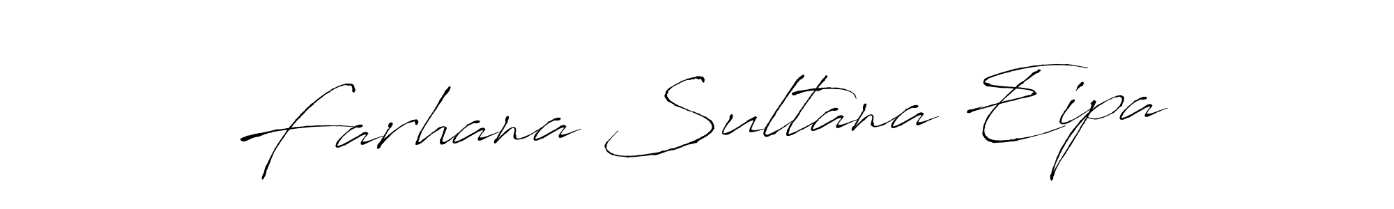 How to make Farhana Sultana Eipa name signature. Use Antro_Vectra style for creating short signs online. This is the latest handwritten sign. Farhana Sultana Eipa signature style 6 images and pictures png