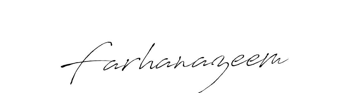 Make a beautiful signature design for name Farhanazeem. With this signature (Antro_Vectra) style, you can create a handwritten signature for free. Farhanazeem signature style 6 images and pictures png