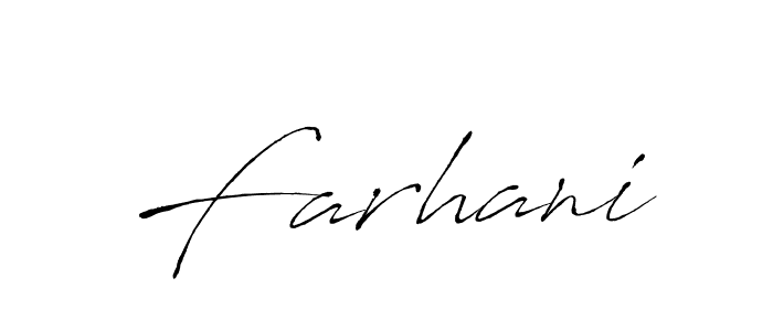 Make a beautiful signature design for name Farhani. Use this online signature maker to create a handwritten signature for free. Farhani signature style 6 images and pictures png