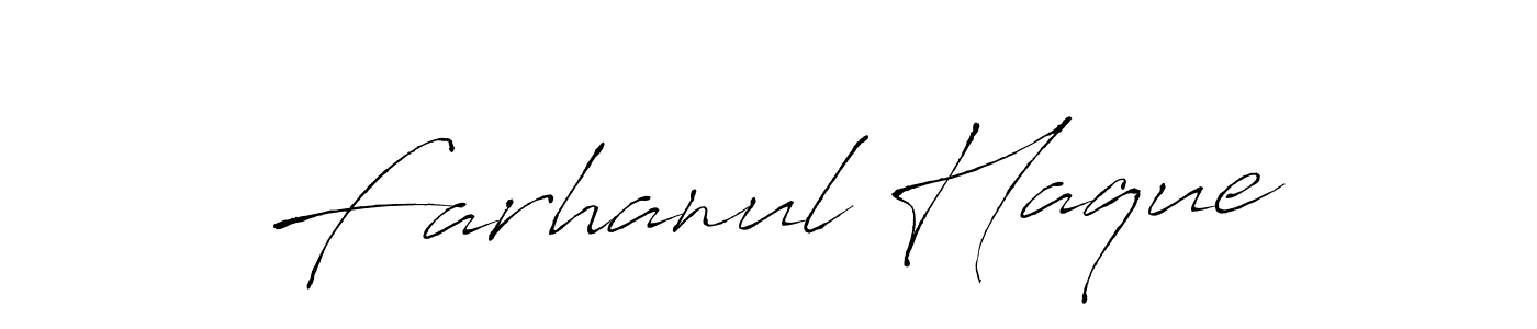 Design your own signature with our free online signature maker. With this signature software, you can create a handwritten (Antro_Vectra) signature for name Farhanul Haque. Farhanul Haque signature style 6 images and pictures png