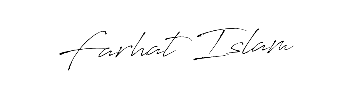 Farhat Islam stylish signature style. Best Handwritten Sign (Antro_Vectra) for my name. Handwritten Signature Collection Ideas for my name Farhat Islam. Farhat Islam signature style 6 images and pictures png