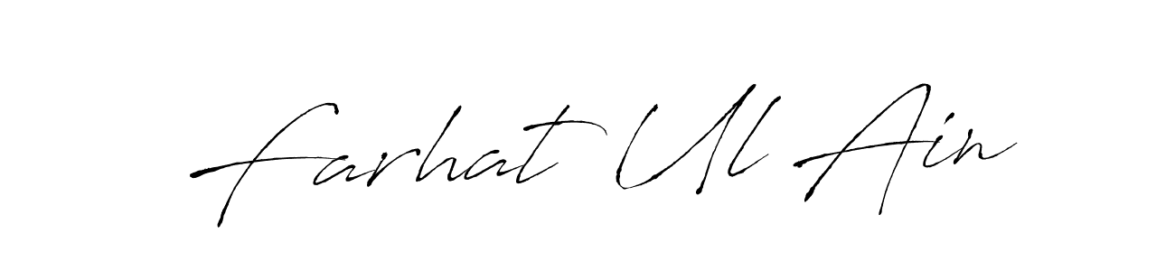 Design your own signature with our free online signature maker. With this signature software, you can create a handwritten (Antro_Vectra) signature for name Farhat Ul Ain. Farhat Ul Ain signature style 6 images and pictures png