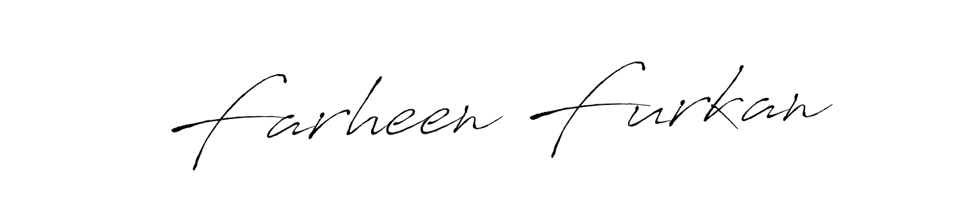 Create a beautiful signature design for name Farheen Furkan. With this signature (Antro_Vectra) fonts, you can make a handwritten signature for free. Farheen Furkan signature style 6 images and pictures png