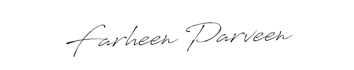 Also we have Farheen Parveen name is the best signature style. Create professional handwritten signature collection using Antro_Vectra autograph style. Farheen Parveen signature style 6 images and pictures png