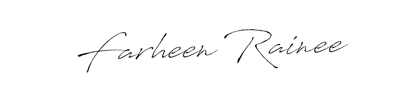 Make a short Farheen Rainee signature style. Manage your documents anywhere anytime using Antro_Vectra. Create and add eSignatures, submit forms, share and send files easily. Farheen Rainee signature style 6 images and pictures png