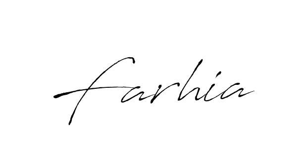 Farhia stylish signature style. Best Handwritten Sign (Antro_Vectra) for my name. Handwritten Signature Collection Ideas for my name Farhia. Farhia signature style 6 images and pictures png