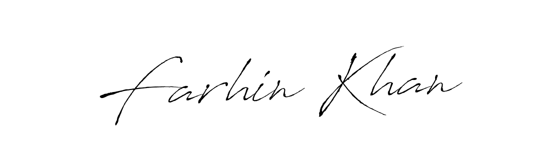 Use a signature maker to create a handwritten signature online. With this signature software, you can design (Antro_Vectra) your own signature for name Farhin Khan. Farhin Khan signature style 6 images and pictures png