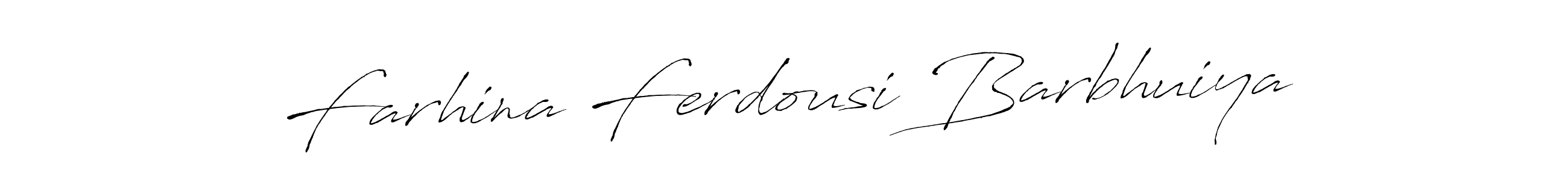 How to make Farhina Ferdousi Barbhuiya name signature. Use Antro_Vectra style for creating short signs online. This is the latest handwritten sign. Farhina Ferdousi Barbhuiya signature style 6 images and pictures png