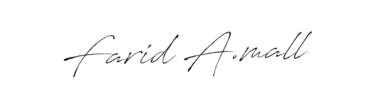 Farid A.mall stylish signature style. Best Handwritten Sign (Antro_Vectra) for my name. Handwritten Signature Collection Ideas for my name Farid A.mall. Farid A.mall signature style 6 images and pictures png