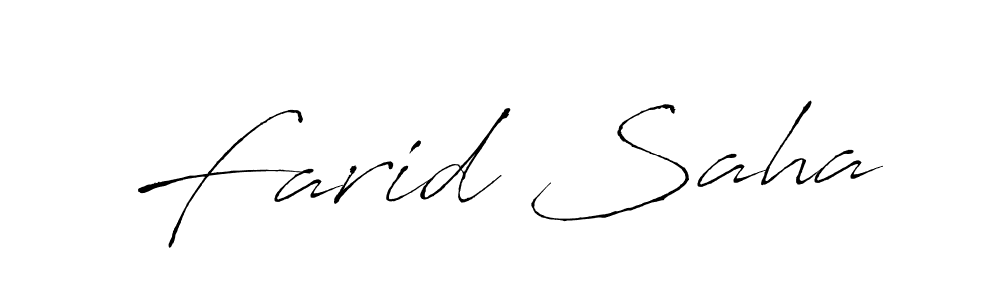 Use a signature maker to create a handwritten signature online. With this signature software, you can design (Antro_Vectra) your own signature for name Farid Saha. Farid Saha signature style 6 images and pictures png