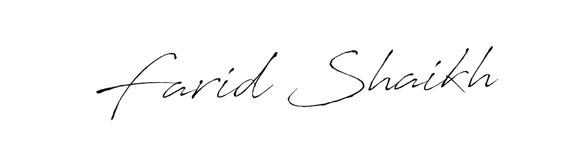 Also we have Farid Shaikh name is the best signature style. Create professional handwritten signature collection using Antro_Vectra autograph style. Farid Shaikh signature style 6 images and pictures png