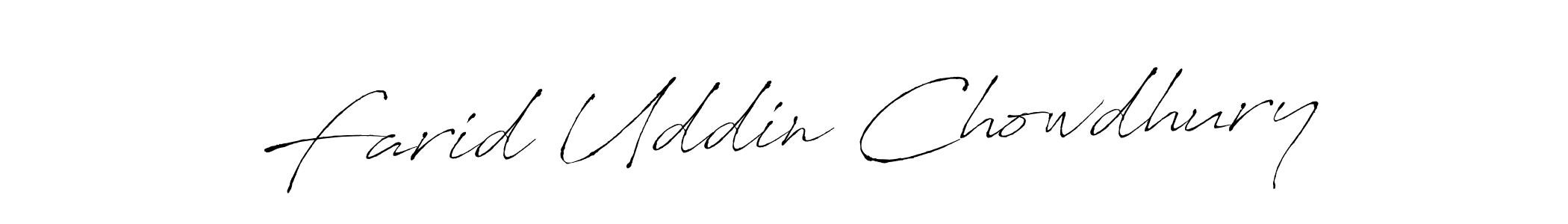 Also we have Farid Uddin Chowdhury name is the best signature style. Create professional handwritten signature collection using Antro_Vectra autograph style. Farid Uddin Chowdhury signature style 6 images and pictures png