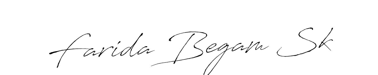 The best way (Antro_Vectra) to make a short signature is to pick only two or three words in your name. The name Farida Begam Sk include a total of six letters. For converting this name. Farida Begam Sk signature style 6 images and pictures png