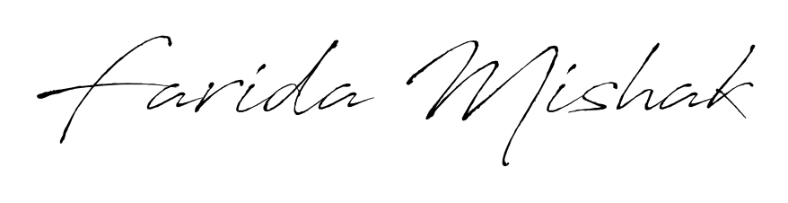 Also You can easily find your signature by using the search form. We will create Farida Mishak name handwritten signature images for you free of cost using Antro_Vectra sign style. Farida Mishak signature style 6 images and pictures png