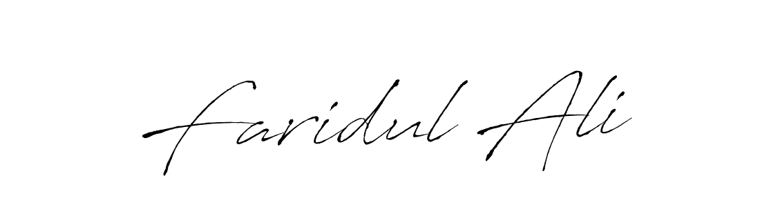 How to make Faridul Ali name signature. Use Antro_Vectra style for creating short signs online. This is the latest handwritten sign. Faridul Ali signature style 6 images and pictures png