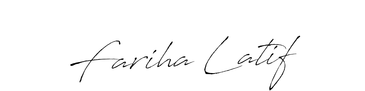 Design your own signature with our free online signature maker. With this signature software, you can create a handwritten (Antro_Vectra) signature for name Fariha Latif. Fariha Latif signature style 6 images and pictures png