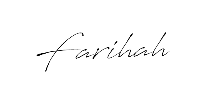 Create a beautiful signature design for name Farihah. With this signature (Antro_Vectra) fonts, you can make a handwritten signature for free. Farihah signature style 6 images and pictures png