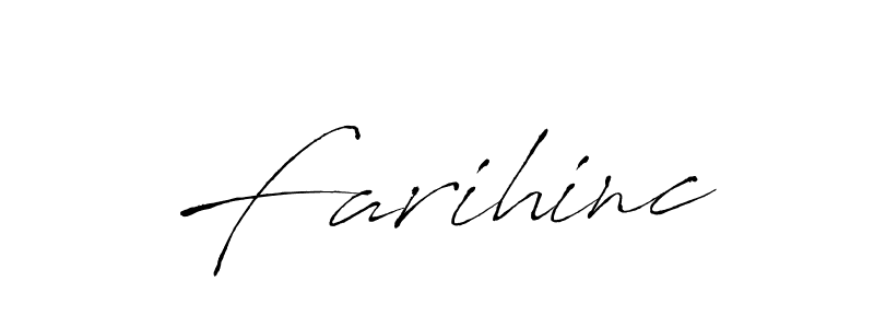if you are searching for the best signature style for your name Farihinc. so please give up your signature search. here we have designed multiple signature styles  using Antro_Vectra. Farihinc signature style 6 images and pictures png