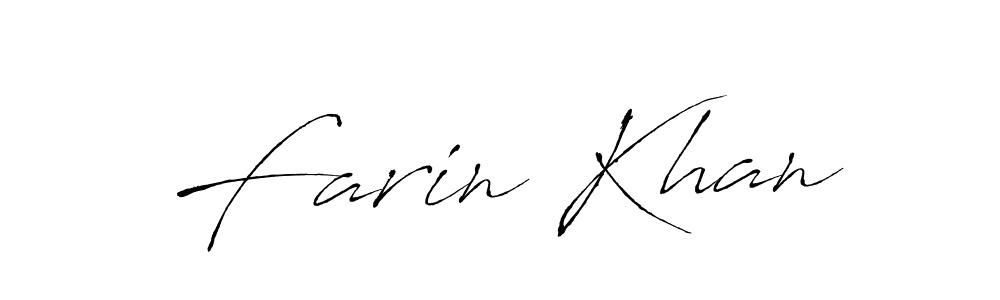 Create a beautiful signature design for name Farin Khan. With this signature (Antro_Vectra) fonts, you can make a handwritten signature for free. Farin Khan signature style 6 images and pictures png