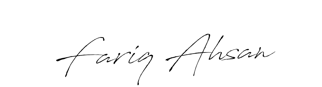Make a beautiful signature design for name Fariq Ahsan. With this signature (Antro_Vectra) style, you can create a handwritten signature for free. Fariq Ahsan signature style 6 images and pictures png