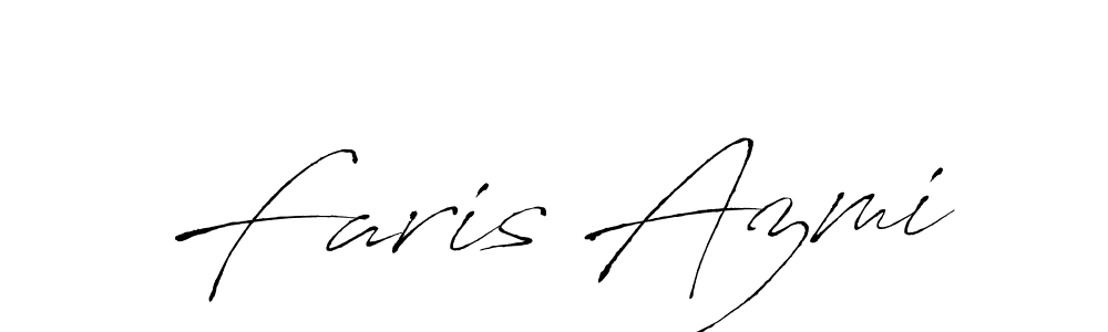 Make a beautiful signature design for name Faris Azmi. With this signature (Antro_Vectra) style, you can create a handwritten signature for free. Faris Azmi signature style 6 images and pictures png