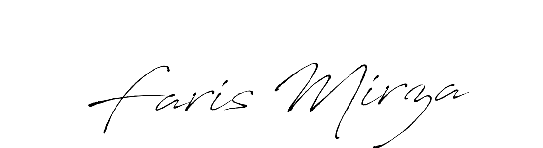 Make a beautiful signature design for name Faris Mirza. With this signature (Antro_Vectra) style, you can create a handwritten signature for free. Faris Mirza signature style 6 images and pictures png