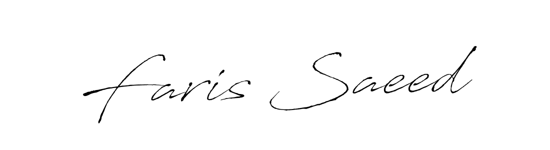 Make a beautiful signature design for name Faris Saeed. With this signature (Antro_Vectra) style, you can create a handwritten signature for free. Faris Saeed signature style 6 images and pictures png