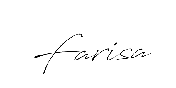 Use a signature maker to create a handwritten signature online. With this signature software, you can design (Antro_Vectra) your own signature for name Farisa. Farisa signature style 6 images and pictures png