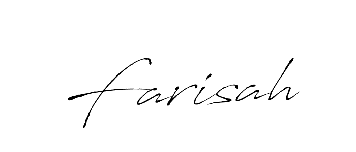 Design your own signature with our free online signature maker. With this signature software, you can create a handwritten (Antro_Vectra) signature for name Farisah. Farisah signature style 6 images and pictures png