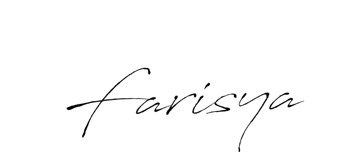 How to make Farisya signature? Antro_Vectra is a professional autograph style. Create handwritten signature for Farisya name. Farisya signature style 6 images and pictures png