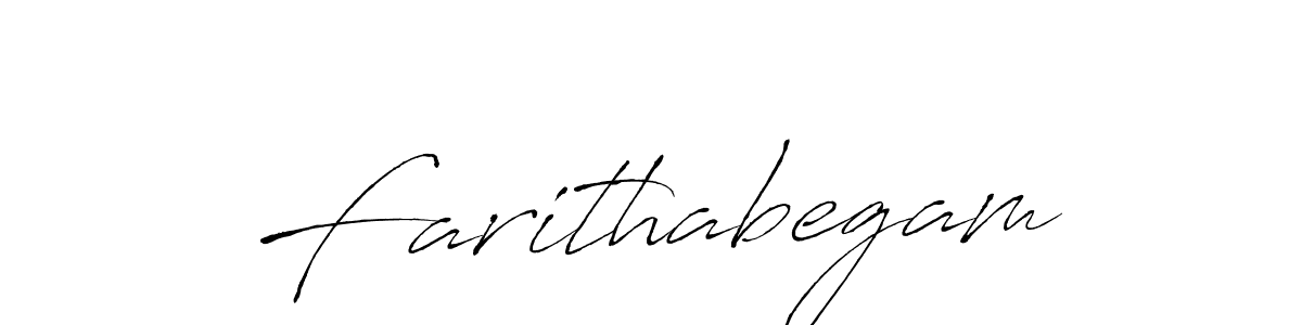 Make a beautiful signature design for name Farithabegam. With this signature (Antro_Vectra) style, you can create a handwritten signature for free. Farithabegam signature style 6 images and pictures png